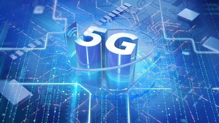 未来感背景前的5G图标